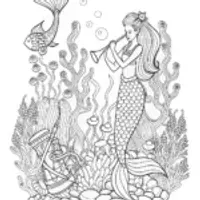 Barbie conducting an underwater orchestra