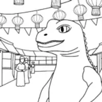 Godzilla at the lantern festival