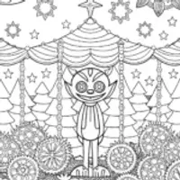 Huggy Wuggy in a cosmic garden