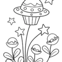 Cupcake Chic in space garden
