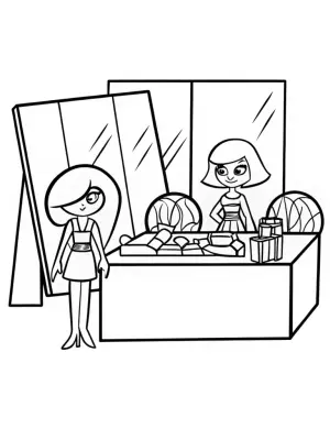 Bratz dolls in a fashion lab coloring pages