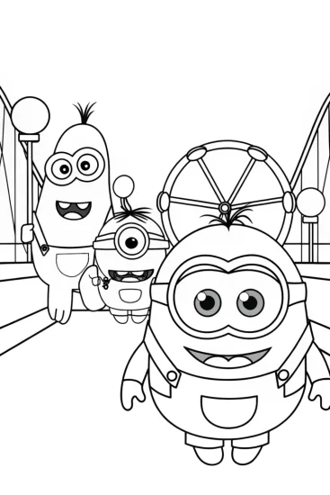 A coloring page of Venom’s friendly monster parade