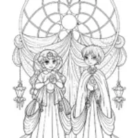 Anime dream weavers crafting tapestries