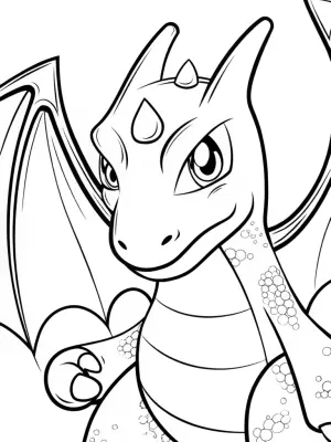 Charizard cosmic painting coloring pages