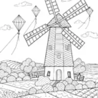 Kite festival at the windmill