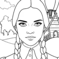 Wednesday Addams in a dreamscape