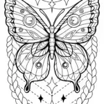 Butterfly weaving a celestial tapestry