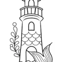 Mermaid timekeeper at coral tower