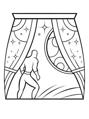 Flash painting a cosmic mural coloring pages