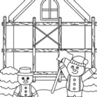 Gingerbread architects building