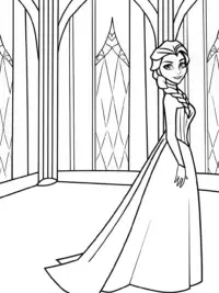 Elsa in the ice labyrinth