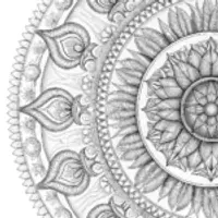 Sun and moon mandala coloring page