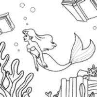 Little Mermaid underwater library
