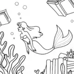 Little Mermaid underwater library