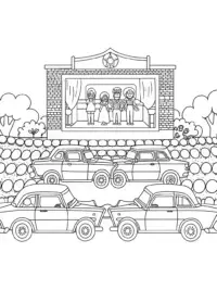 Bratz dolls at a drive-in movie
