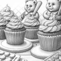 Care Bears baking giant cupcakes