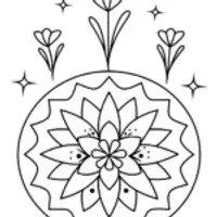 Mandala in a mystical garden