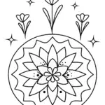 Mandala in a mystical garden