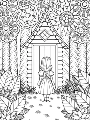 Lucy in the enchanted puzzle garden coloring pages