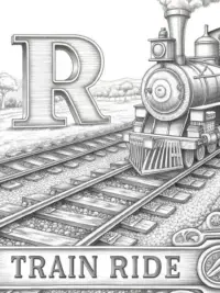 Alphabet letters on a train ride