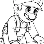 Mario solving a giant puzzle