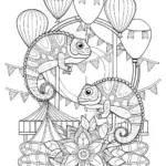 Chameleons at a rainbow fair