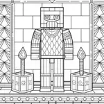 Minecraft character at a sky forge