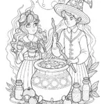 Anime characters making a potion