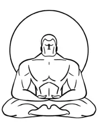 Hulk meditation coloring page