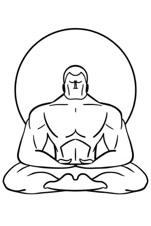 Hulk meditation coloring page coloring pages