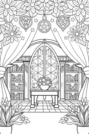 Jasmine’s enchanted herbarium coloring pages