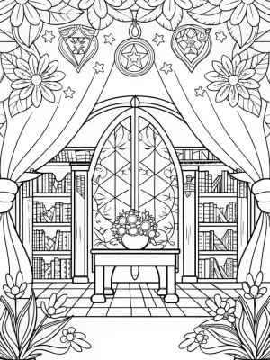 Jasmine’s enchanted herbarium coloring pages