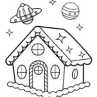 Gingerbread house on a space expedition