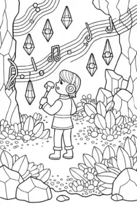 JJ exploring the enchanted music cave