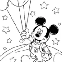 Mickey Mouse in a cosmic adventure