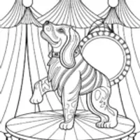 Heroic dog in a circus