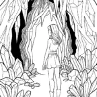 Barbie exploring a crystal cave