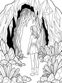 Barbie exploring a crystal cave