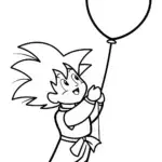 Goku reaching for a balloon
