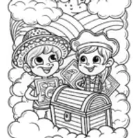 Children’s treasure hunt in the clouds