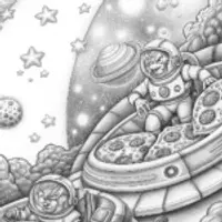 Bowser delivering pizzas in space