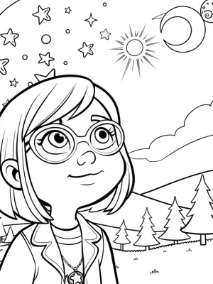 Mirabel’s enchanted night sky coloring pages