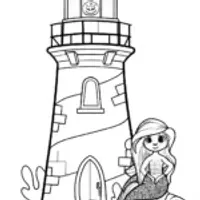 Mermaid at the Halloween lighthouse