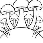 Mushrooms building a sky bridge