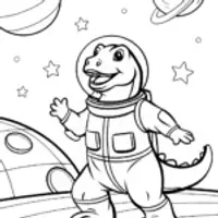 Godzilla dancing in space