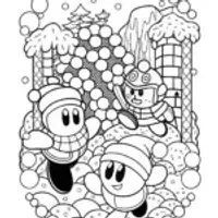 Kirby snowball fight scene