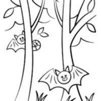 Bats collecting candy in a forest