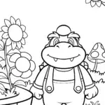Bowser in a magical garden