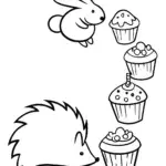 Hedgehog and rabbit cupcake parade