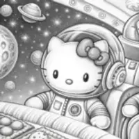 Hello Kitty baking in space